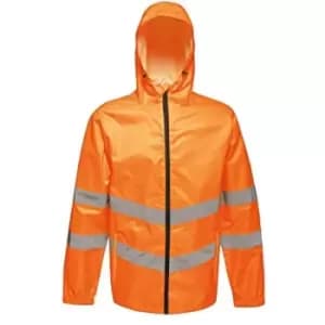 Regatta Unisex Hi Vis Pro Packaway Reflective Work Jacket (M) (Orange) - Orange