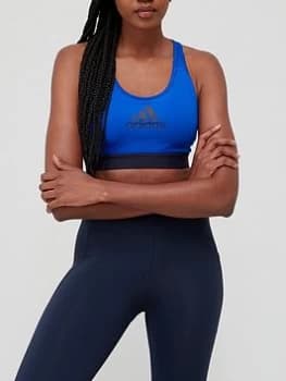 adidas Don't Rest Alphaskin Bra Medium Support - Blue Size M, Women