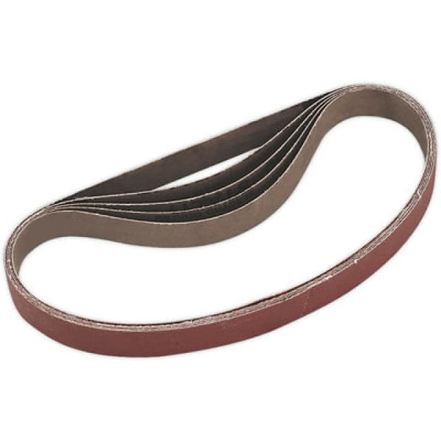 Loops 5 PACK - 20mm x 520mm Sanding Belts - 120 Grit Aluminium Oxide Slim Detail Loop Multi