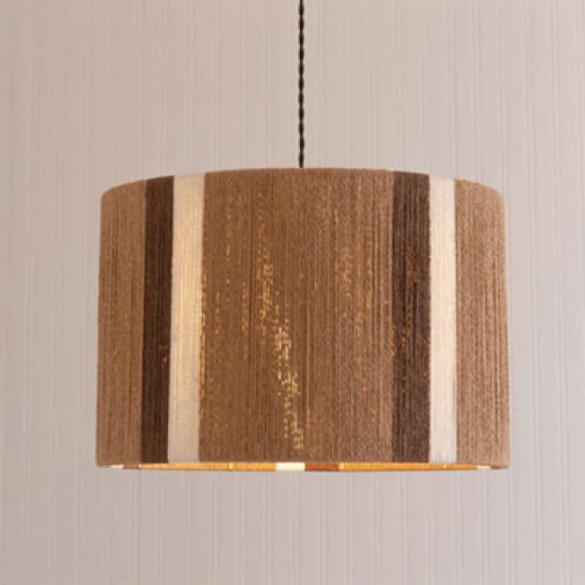 ValueLights ValueLights Erica Natural Rattan Stripe Drum Ceiling Pendant Lamp Shade Natural One Size Unisex 5016529271994