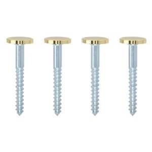 BQ Brass Effect Metal Mirror Screw Dia8mm L38mm Pack of 4