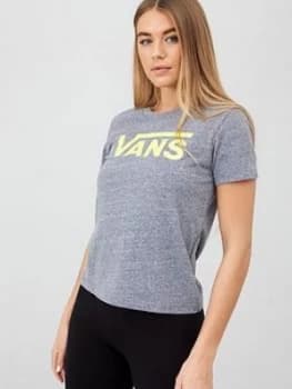 Vans Flying V Crew Tee - Grey Heather, Size XS, Women
