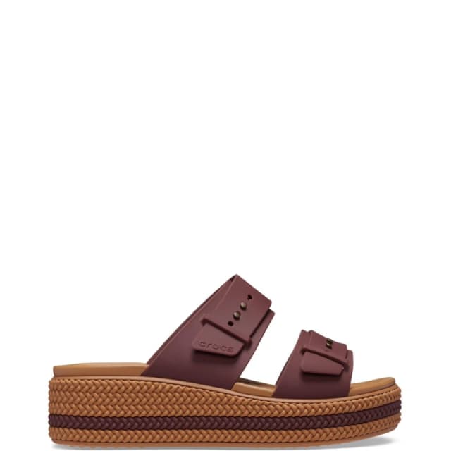 Crocs Women Brooklyn Woven Buckle Sandals Dark Clay 5