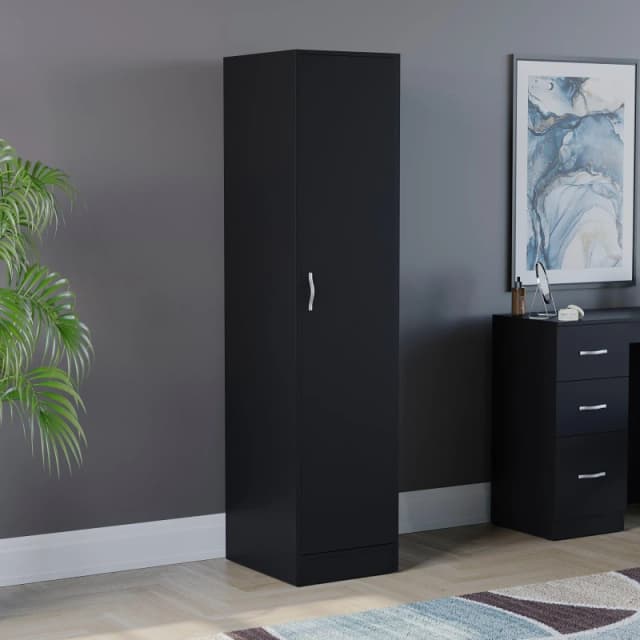 Lassic Vida Designs Riano 1 Door Wardrobe Black unisex 1 Door