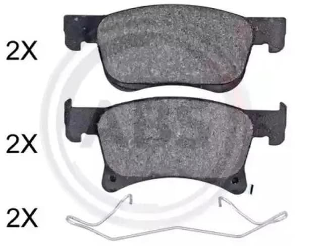 A.B.S. 35082 Brake pad set with acoustic wear warning Brake Pad Set,disc brake (402)