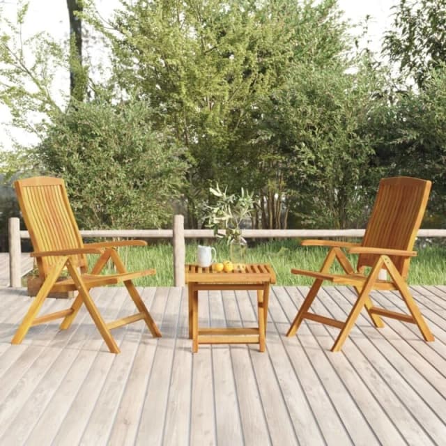 VIDAXL 3 Piece Garden Lounge Set Solid Wood Teak Vidaxl 8720845886455