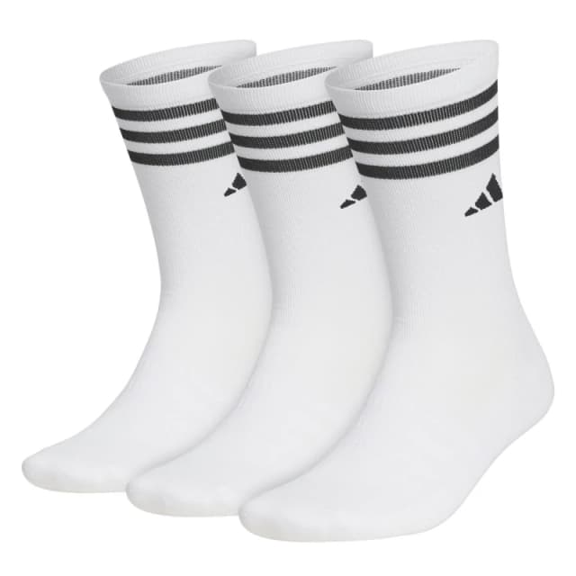 adidas Crew Socks 3 Pack - White White 12+