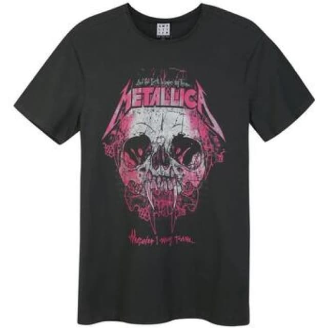 Amplified Amplified Men Wherever I May Roam Metallica T-Shirt in Charcoal Size: Small Charcoal S Male 5063527484215