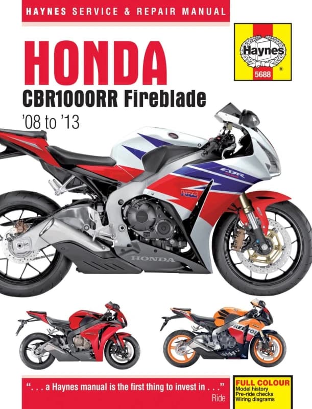 5688 - Haynes Service Manual For Honda CBR 1000 RR 2008-2013 5688