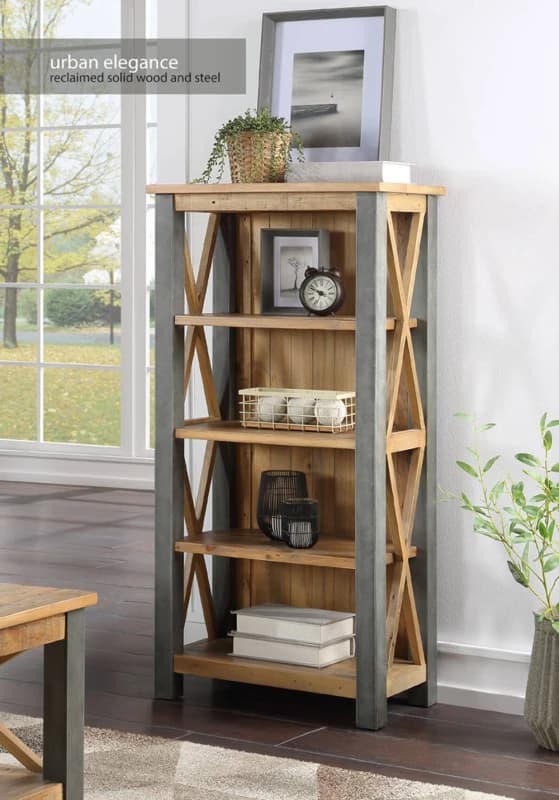 Baumhaus Urban Elegance - Reclaimed Small Bookcase in Light Brown Light Brown Unisex