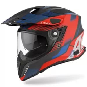 Airoh Commander Boost Motocross Helmet, red-blue Size M red-blue, Size M