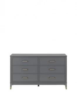 Cosmoliving Westerleigh 6 Drawer Chest - Graphite Grey