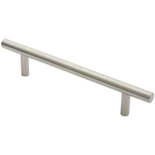 Loops 19mm Straight T Bar Pull Handle 225mm Fixing Centres Satin Stainless Steel Metallics unisex