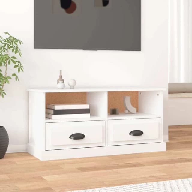 Vidaxl TV Cabinet White 93X35.5X45cm Engineered Wood, White 816464
