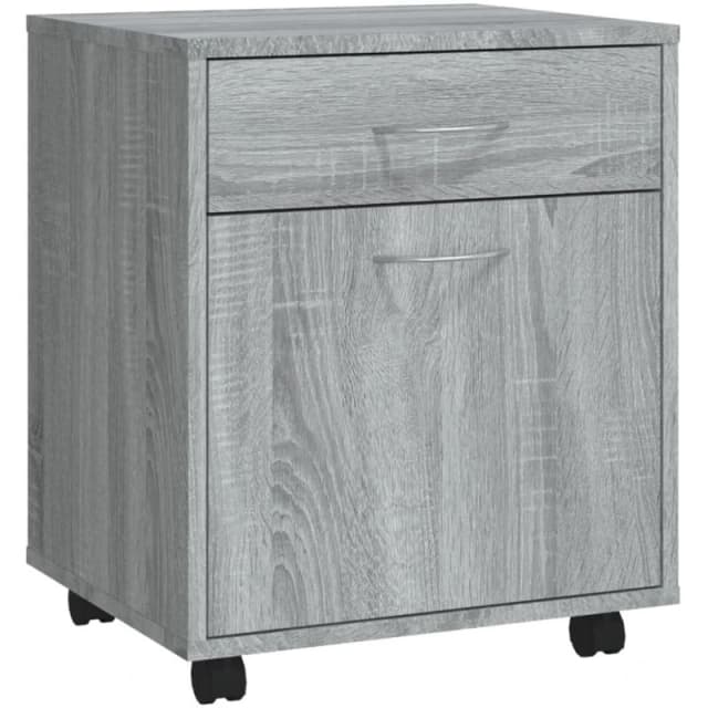 VIDAXL Rolling Cabinet Grey Sonoma 45x38x54cm Engineered Wood vidaXL 8720286956410
