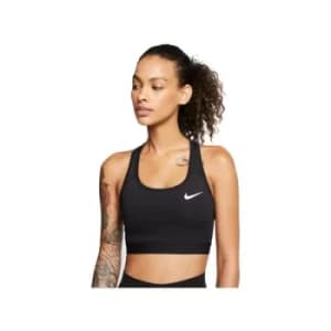 Nike Swoosh Sports Bra Black White XL