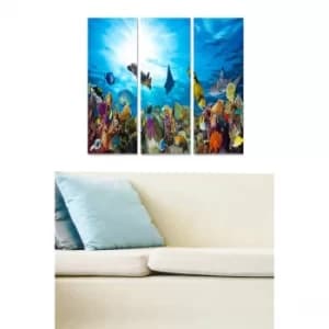 MDF295429769 Multicolor Decorative MDF Painting (3 Pieces)