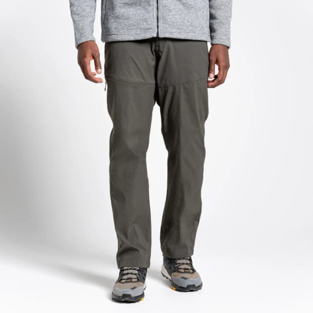 Craghoppers Mens Kiwi Pro Polyamide Walking Trousers 32R - Waist 32' (81cm), Inside Leg 31' Dark Khaki CMJ564-2AT-32R