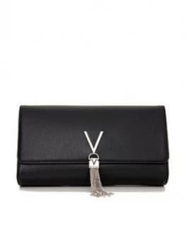 Valentino By Mario Valentino Divina Tassel Clutch Bag - Black