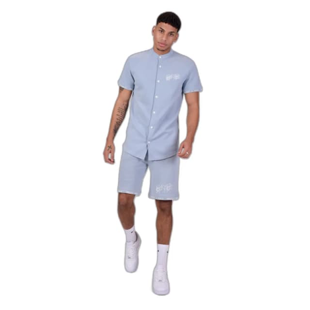 Project X Paris Mao collar shirt Project X Paris Style maille Bleu Male XS