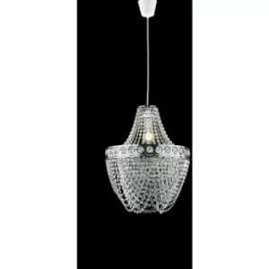 Fan Europe BOLERO Pendant Ceiling Light Chrome, Acrylic 40x49cm