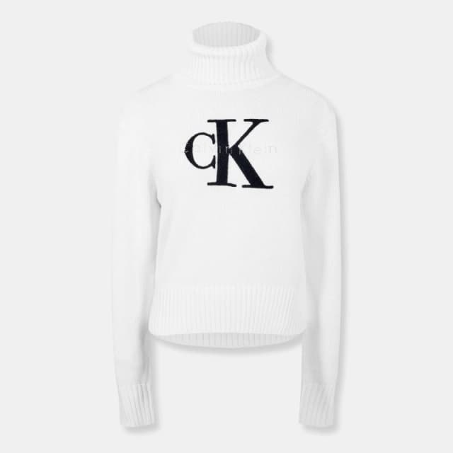 Calvin Klein Jeans Funnel Neck Sweater Brilliant White female 8 (XS)