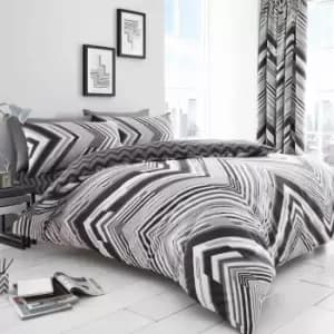 Austin Duvet Cover Bedding Set - Grey - Double - TJ Hughes
