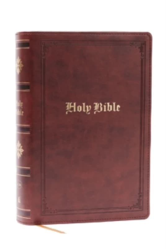 KJV Holy Bible: Personal Size Giant Print, Brown Leathersoft, Red Letter, Comfort Print: King James Version Leather / fine binding
