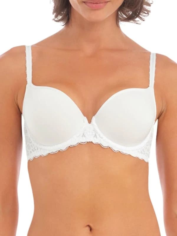 Wacoal Womens Raffine Underwired Contour Bra in White Size: 30E White Female 30E