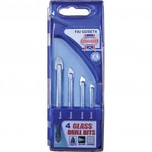 Faithfull 4 Piece Tile and Glass Drill Bit Set