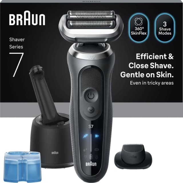 BRAUN Series 7 72-G7200CC Wet & Dry Foil Shaver & 4-in-1 SmartCare Centre - Grey, Black 8700216643801