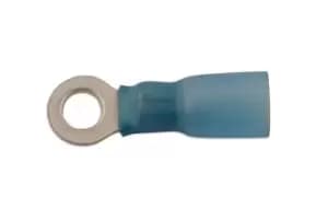 Blue Heatshrink Ring Terminal 4.0mm Pk 25 Connect 30200