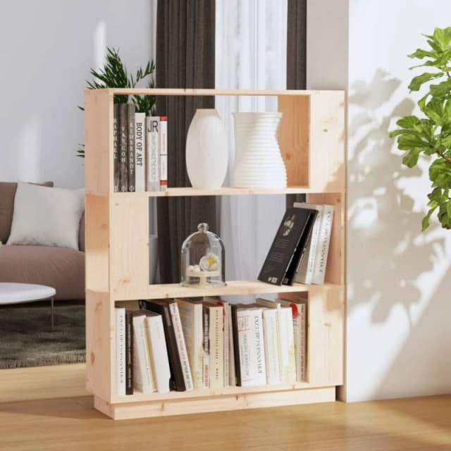 VIDAXL Book Cabinet/Room Divider 80x25x101cm Solid Wood Pine Vidaxl 8720286905975