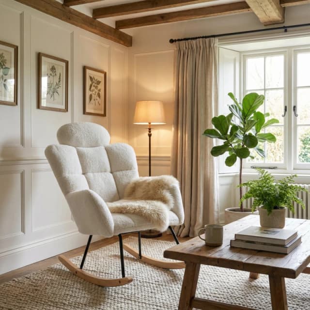 Urban Meuble Modern White Accent Chair Cozy Design White unisex One Size