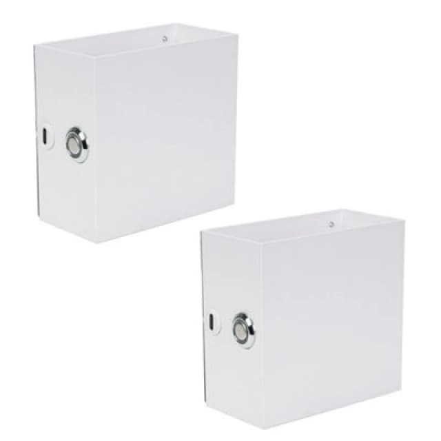 ValueLights Marx White Set of 2 Rechargeable Easy Fit Wall Light Fittings White