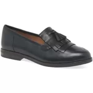 Caprice Cait Womens Leather Fringe Tassel Loafer Flats womens Loafers / Casual Shoes in Black,4.5,5,5.5,6,6.5,7.5