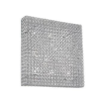 Admiral 10 Light Large Square Ceiling Flush Light Chrome, G9