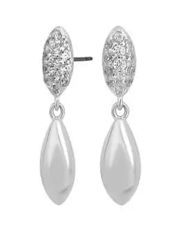 Simply Silver Sterling Silver Cubic Zirconia Drop Earring, Silver, Women