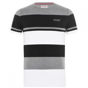 Guess Thick Striped T-Shirt - Gry Stripe S96A