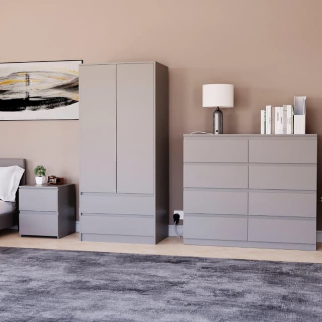 Lassic Vida Designs 3 Piece Denver Bedroom Set 5 Grey unisex One Size