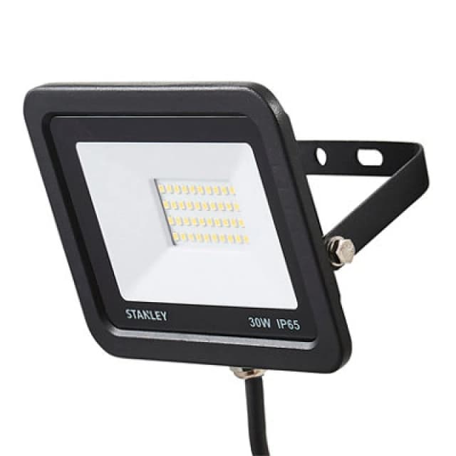Stanley Sxls312954Kbe Black Mains-Powered Cool White LED Without Sensor Floodlight 2400Lm