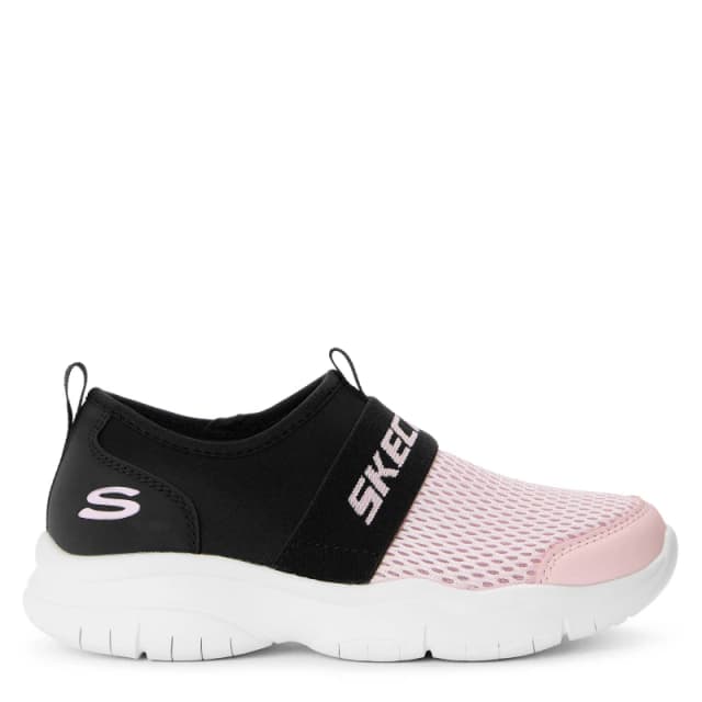 Skechers Unisex Kids Flexblast Slip On Trainers Black/Pink unisex C11 (28.5)
