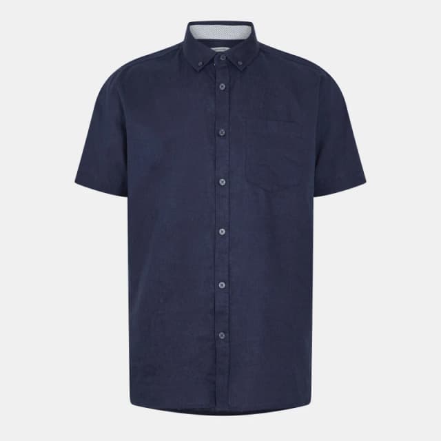 Threadbare Mens Dragon Short-Sleeve Bowling Shirt Navy male Large