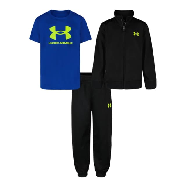 Under Armour Kids Brawler Poly Tracksuit Black/Blue male 2 - 3 Years