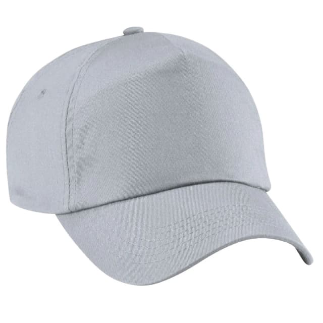 Beechfield Beechfield Men Plain Original 5 Panel Baseball Cap Pack of 2 in Light Grey Light Grey One Size Male 5059269086930