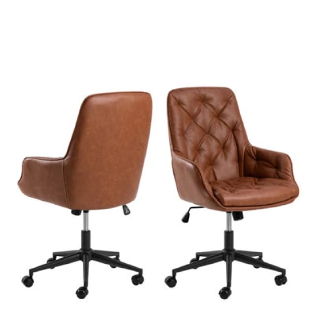 Furniture To Go Erik Gas Lift Desk Chair In Brandy Pu