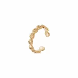 Daisy London Jewellery 18ct Gold Plated Sterling Silver Isla Shell Cuff Earring 18Ct Gold Plate