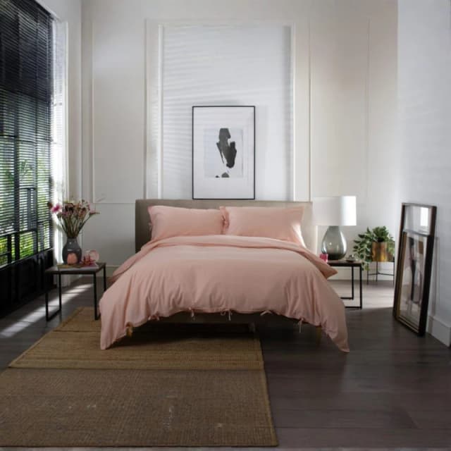 The Lyndon Company Soft & Textured Duvet Covers Pink unisex Double