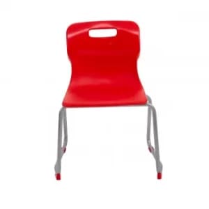 TC Office Titan Skid Base Chair Size 4, Red