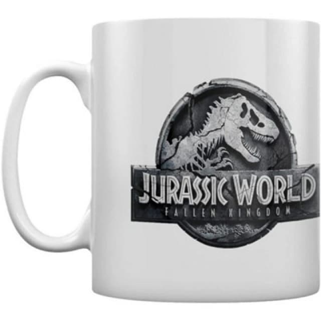 Jurassic World Jurassic World Logo Mug in White White One Size Unisex 5059958540736